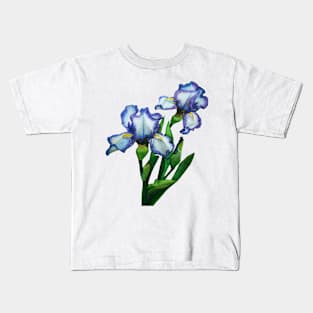 'Next to me' Iris watercolour painting Kids T-Shirt